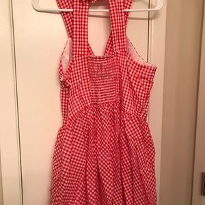 Red and White Checker Patterned Dress